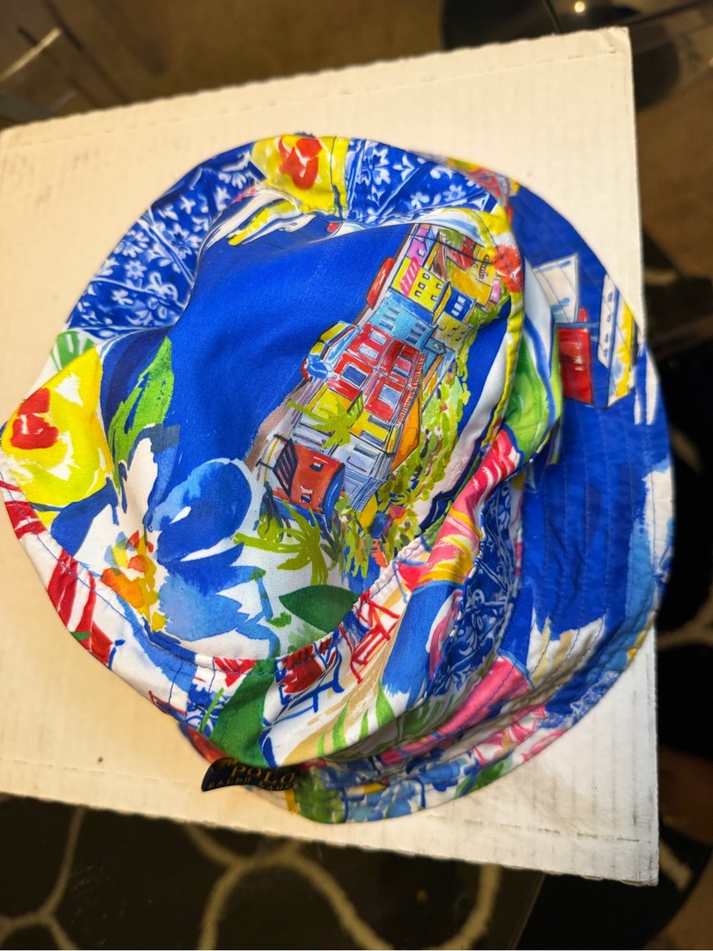 Polo by Ralph Lauren Blue Floral Print Kids Bucket Hat